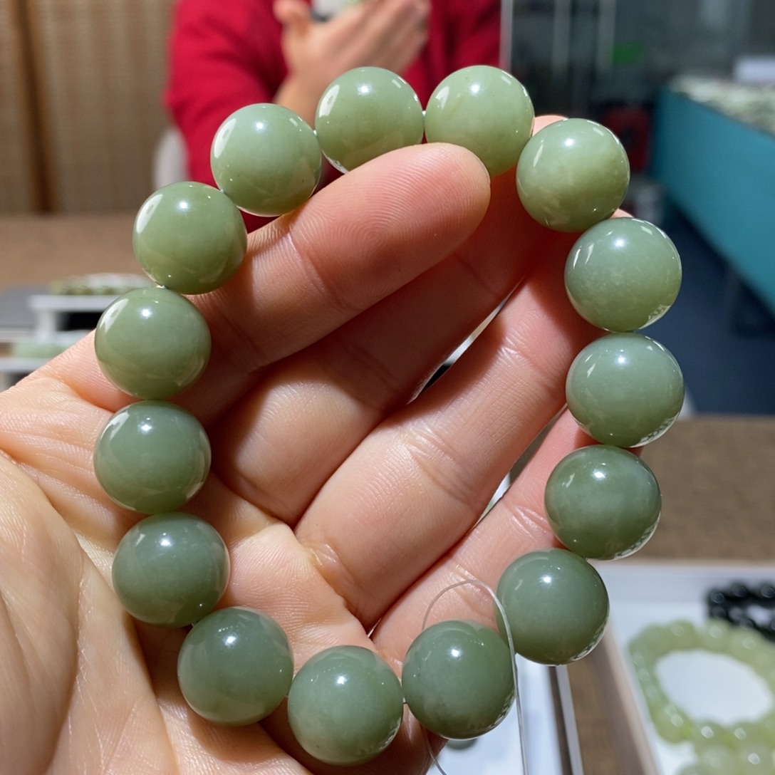 和田玉未镶嵌手链114