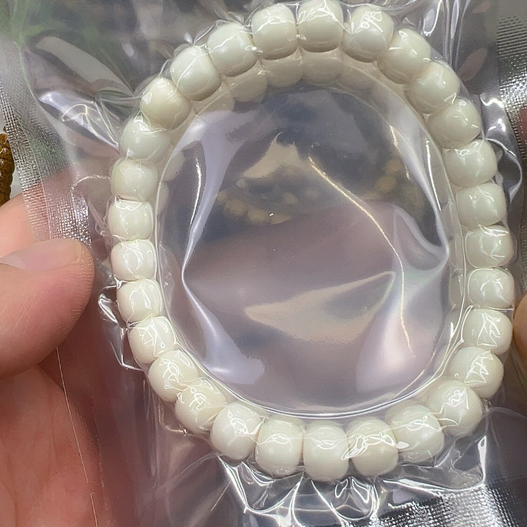 手串星月菩提37白菩提单圈8×7