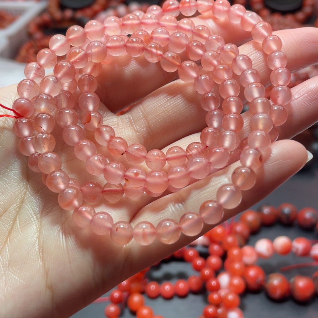 南红玛瑙手链未镶嵌