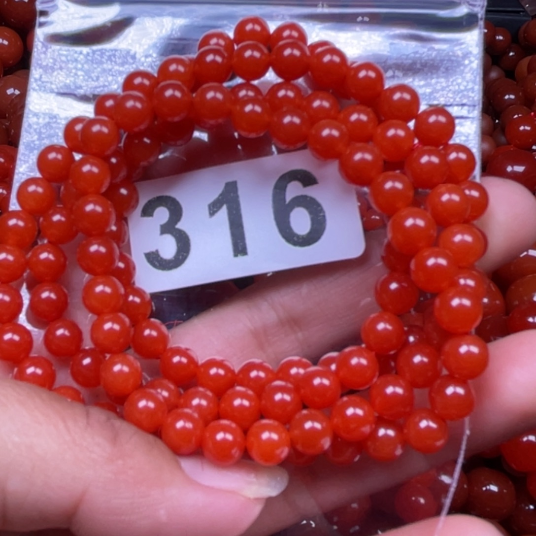 简***掸南红玛瑙未镶嵌手链