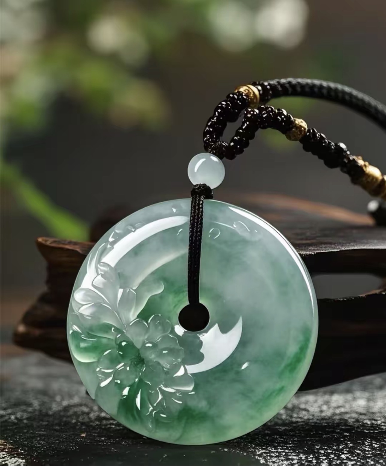 【活动臻选】【证书+礼盒】轻奢冰彩高透翡翠平安扣吊坠【勿拍】