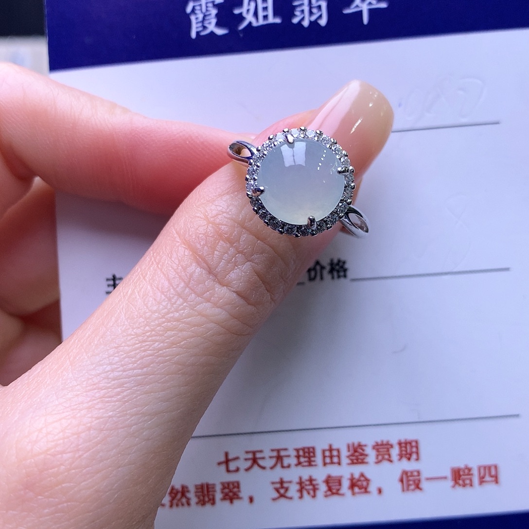翡翠银S925镶嵌戒指25
