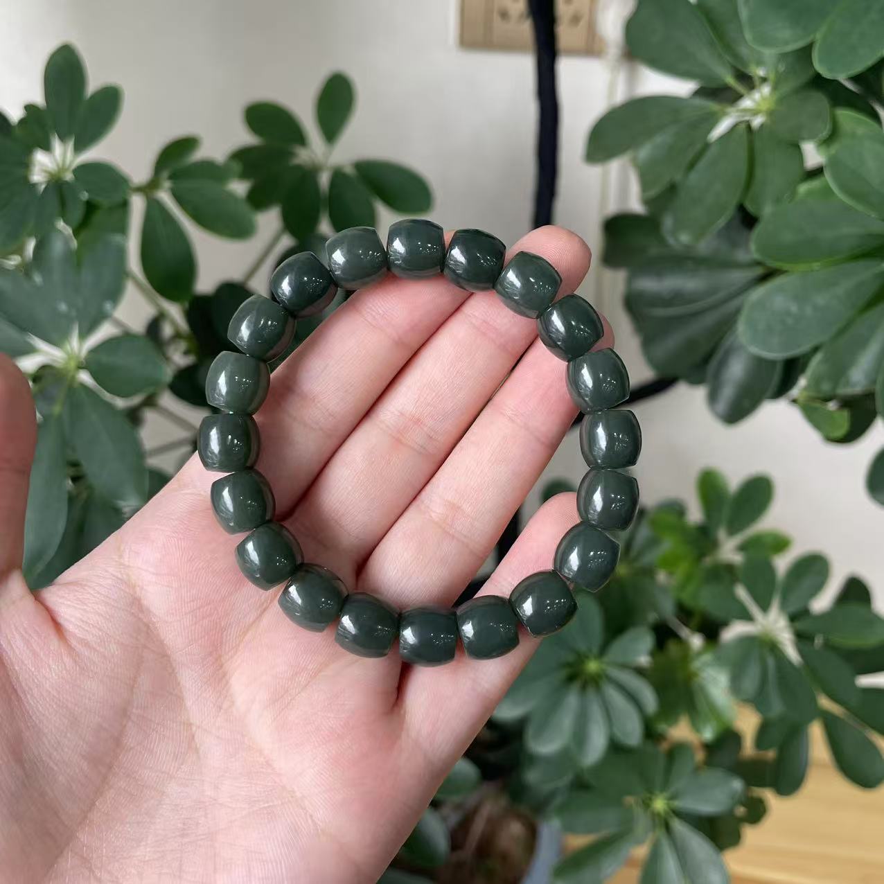 【润家玉】和田玉老型珠手串约卡10mm多裂多样性发其一 AA-16-2