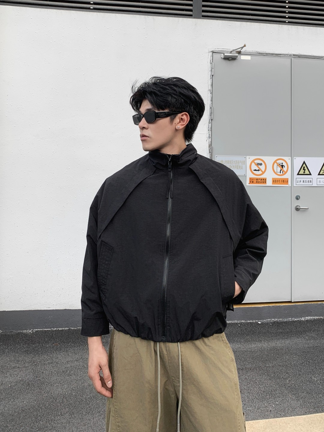 【叁秋】秋季美式复古户外工装休闲夹克宽松立领痞帅百搭外套上衣