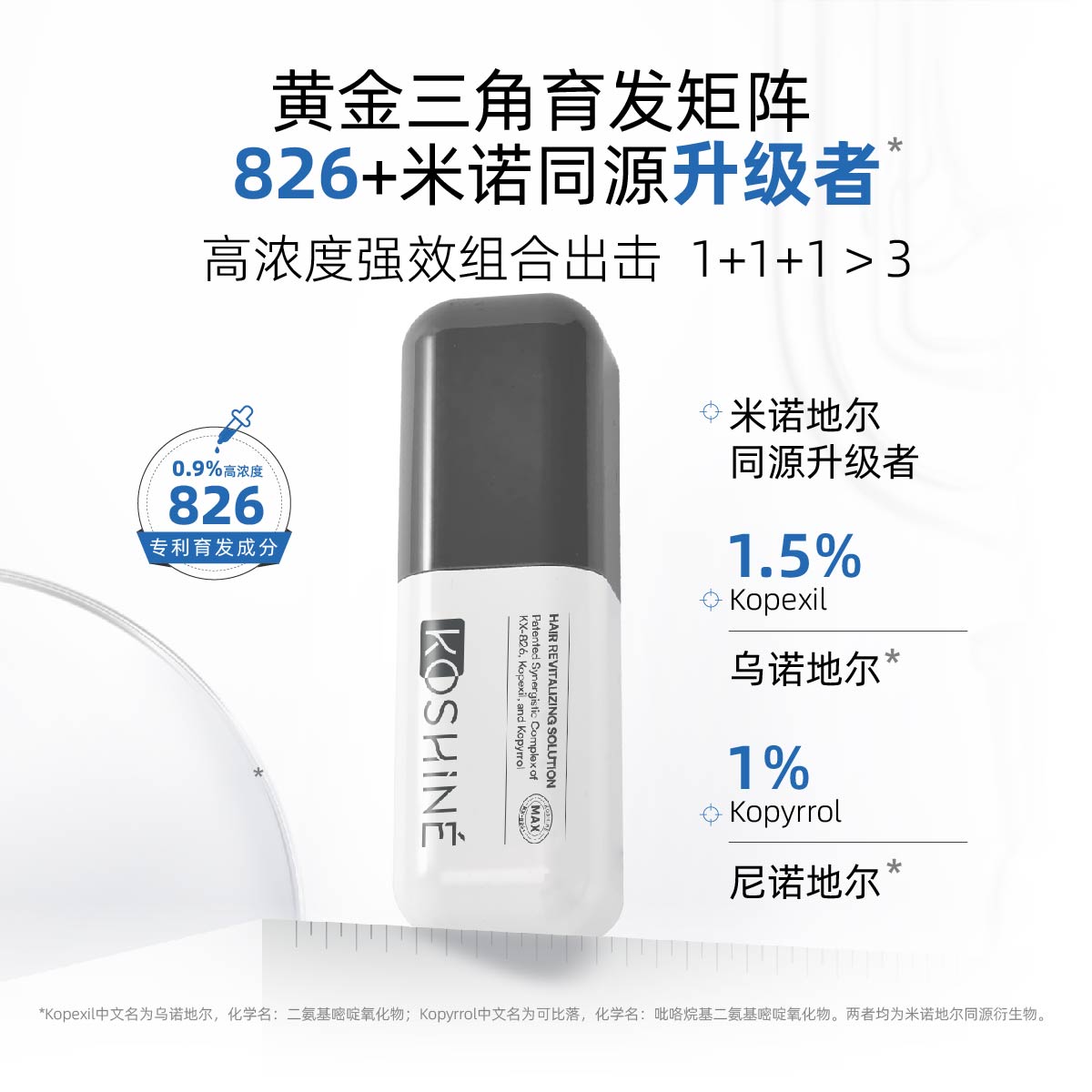 KOSHINE科欣KX826育发液MAX版60ml*1+次抛2ml*15