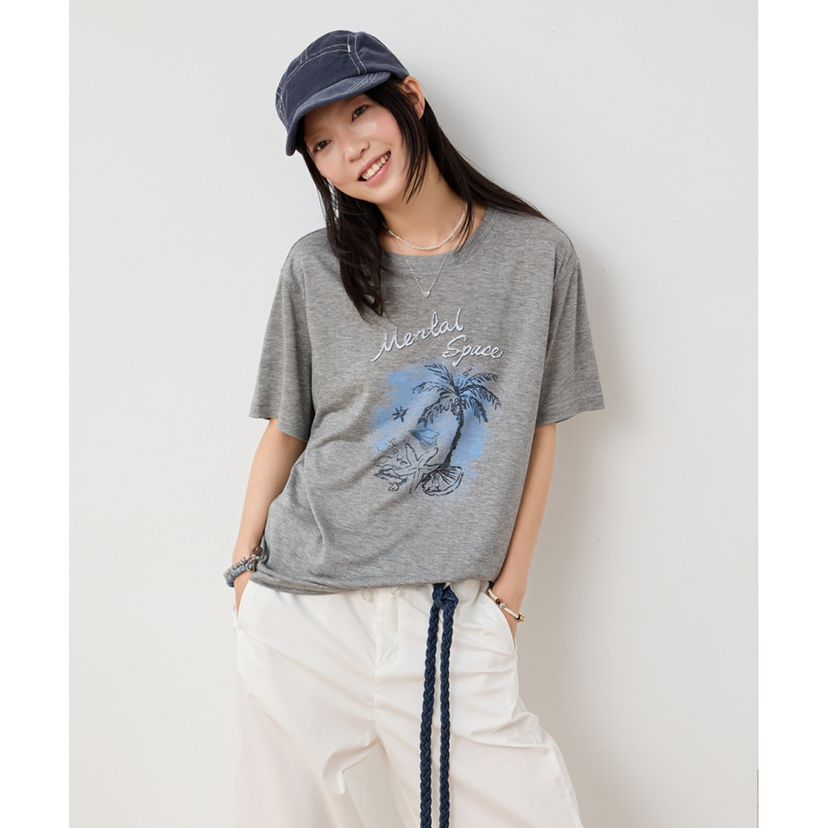 章鱼家【凉皮儿T】手绘独特印花夏季休闲圆领百搭宽松T恤octopusme