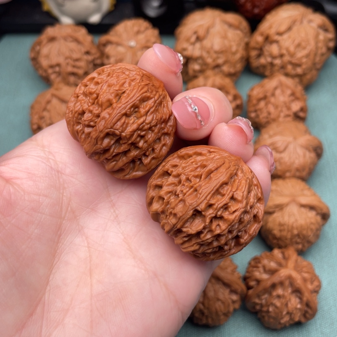 文玩核桃把件磨盘35