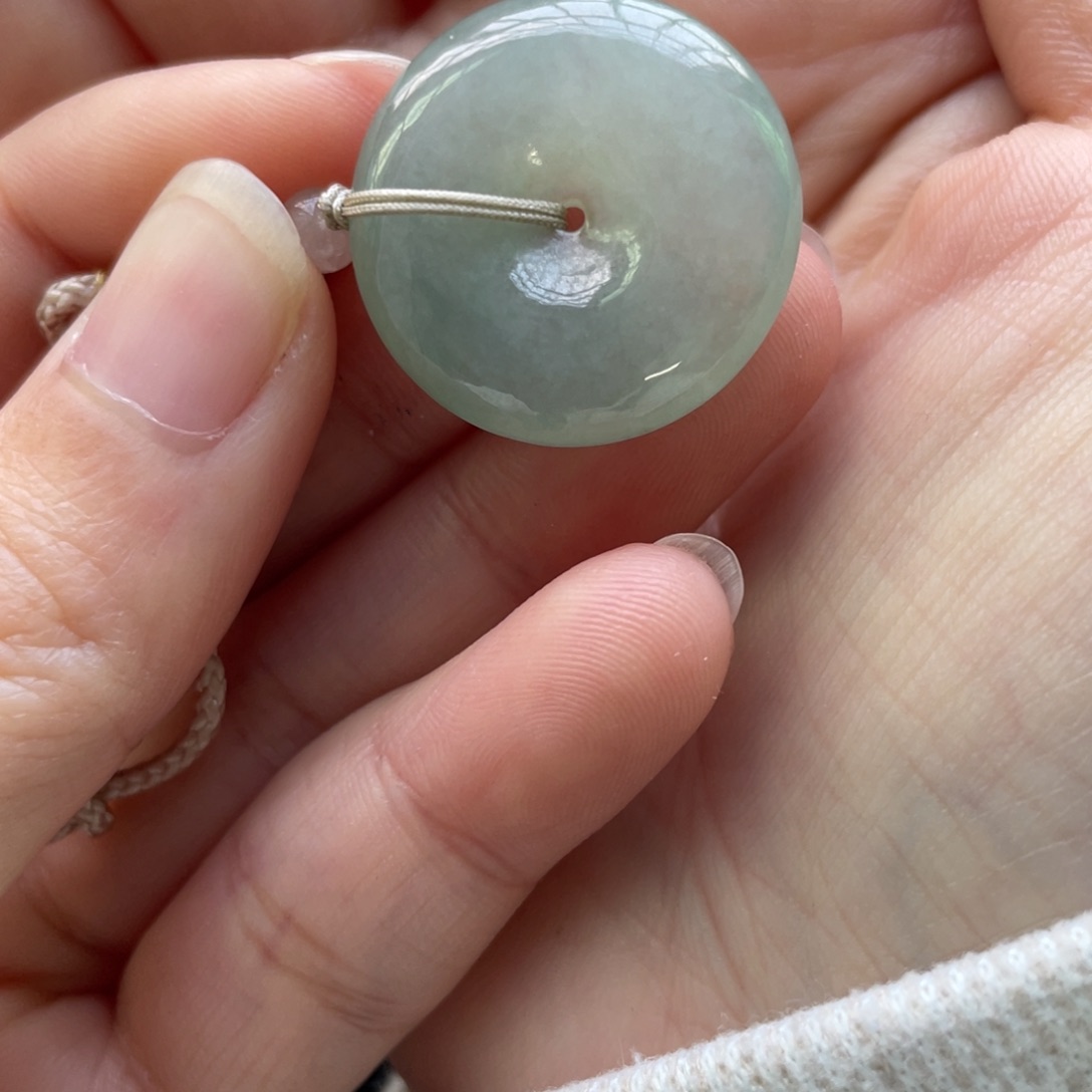 翡翠颈饰未镶嵌小****韩扣子