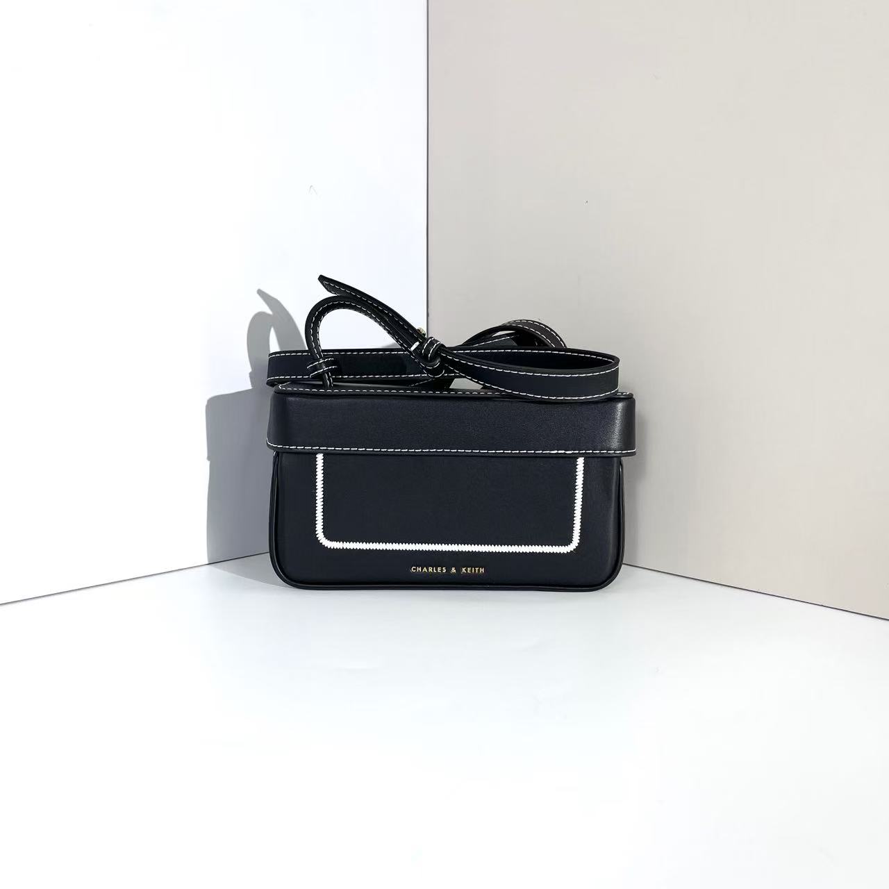 CHARLES&KEITH 50701286黑色S女士单肩手提包-杨灬