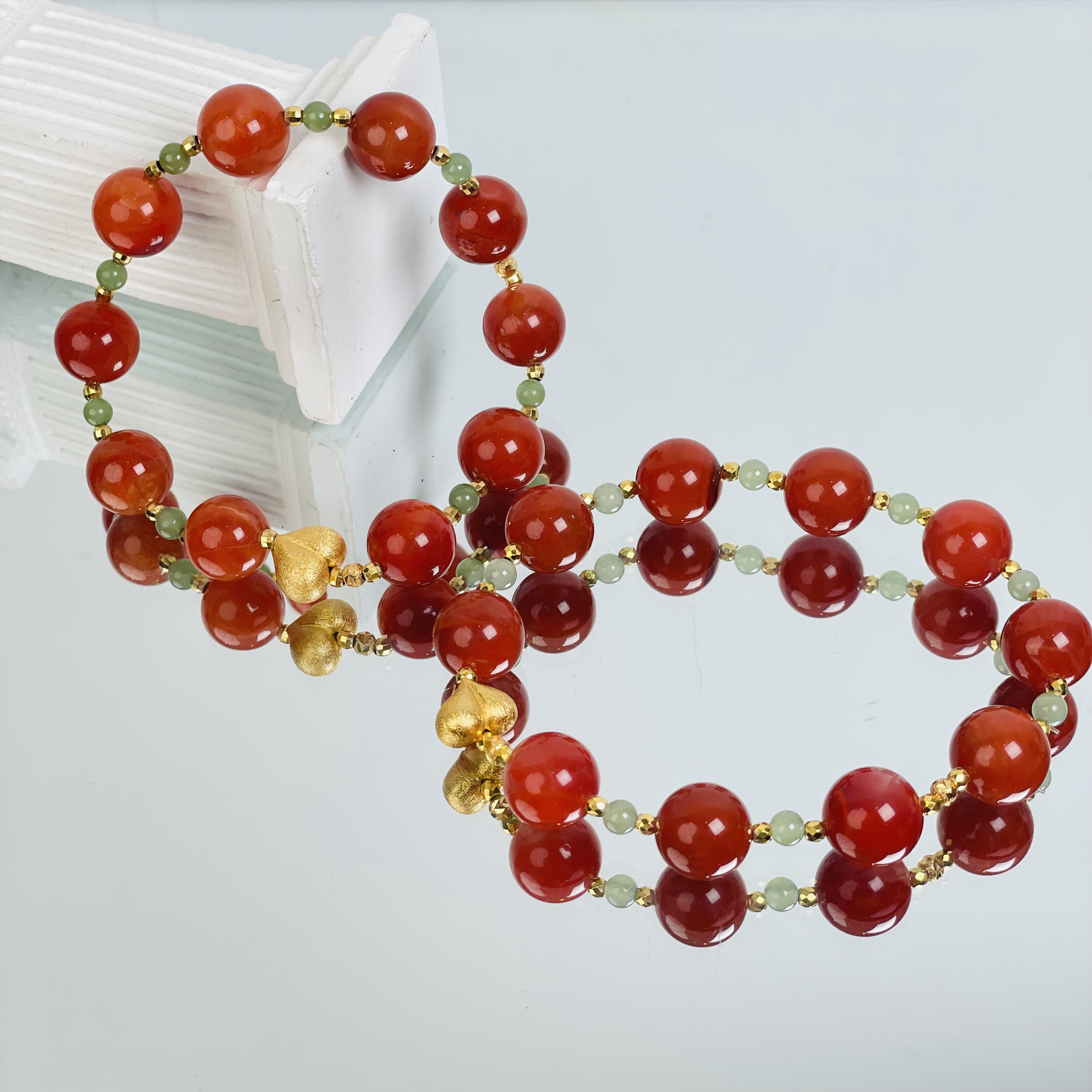 【940 南红安】红玛瑙10-11mm手串面小仙多样性发其一Z