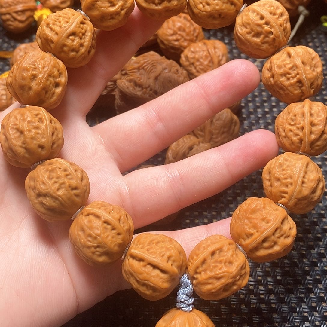 文玩核桃手串粗筋元宝