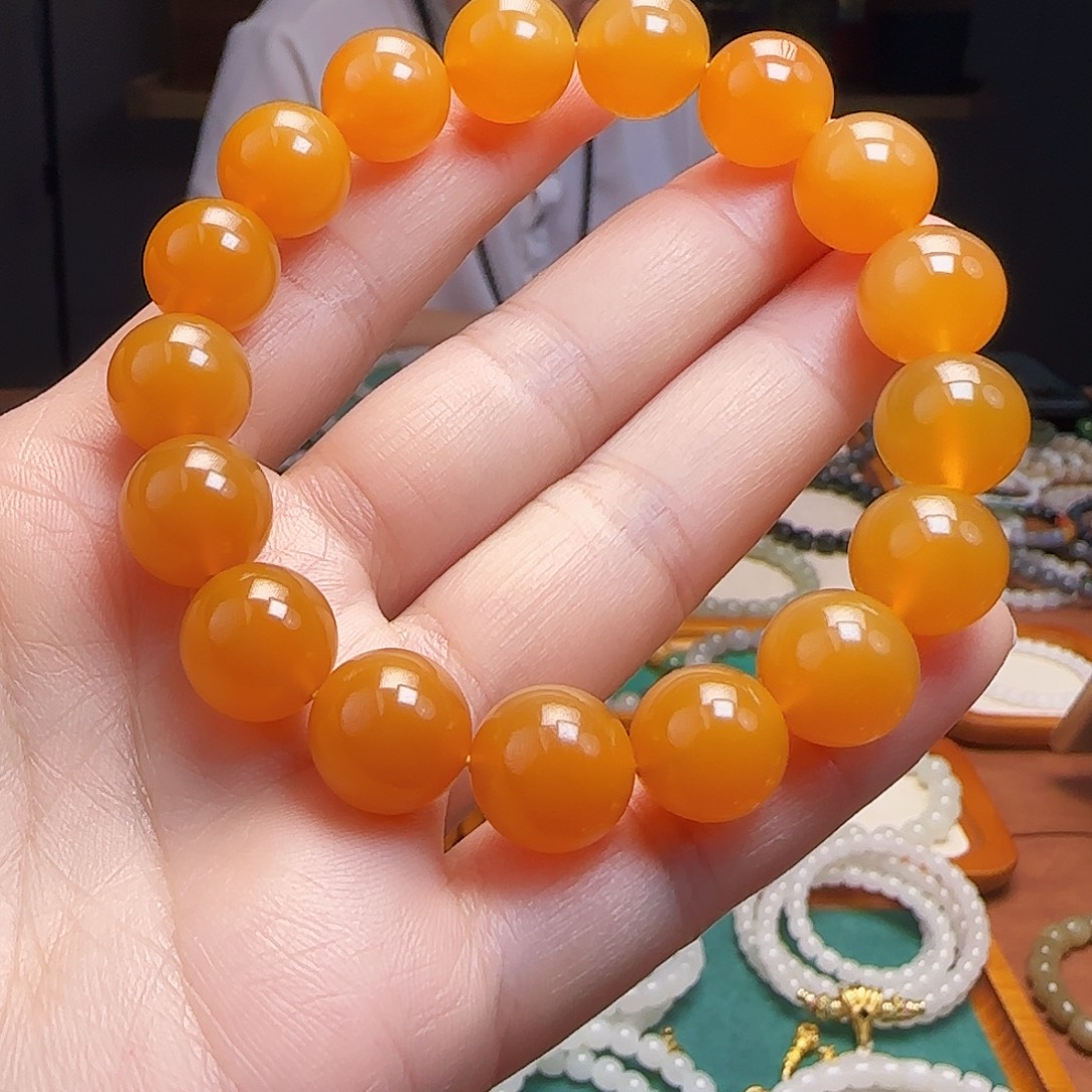 石英质玉（黄龙玉）未镶嵌手链