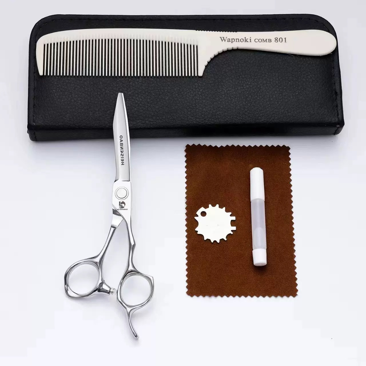 银色黑森豹正品美发剪刀干湿两用剪毛寸剪碎发理发店专用锋利