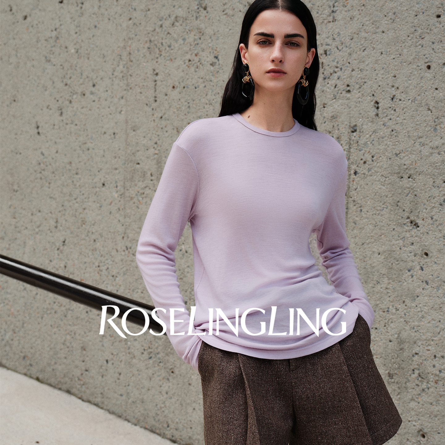 ROSELINGLING【初雪T】甄选美丽奴细羊毛打底王百搭女秋冬长袖T恤