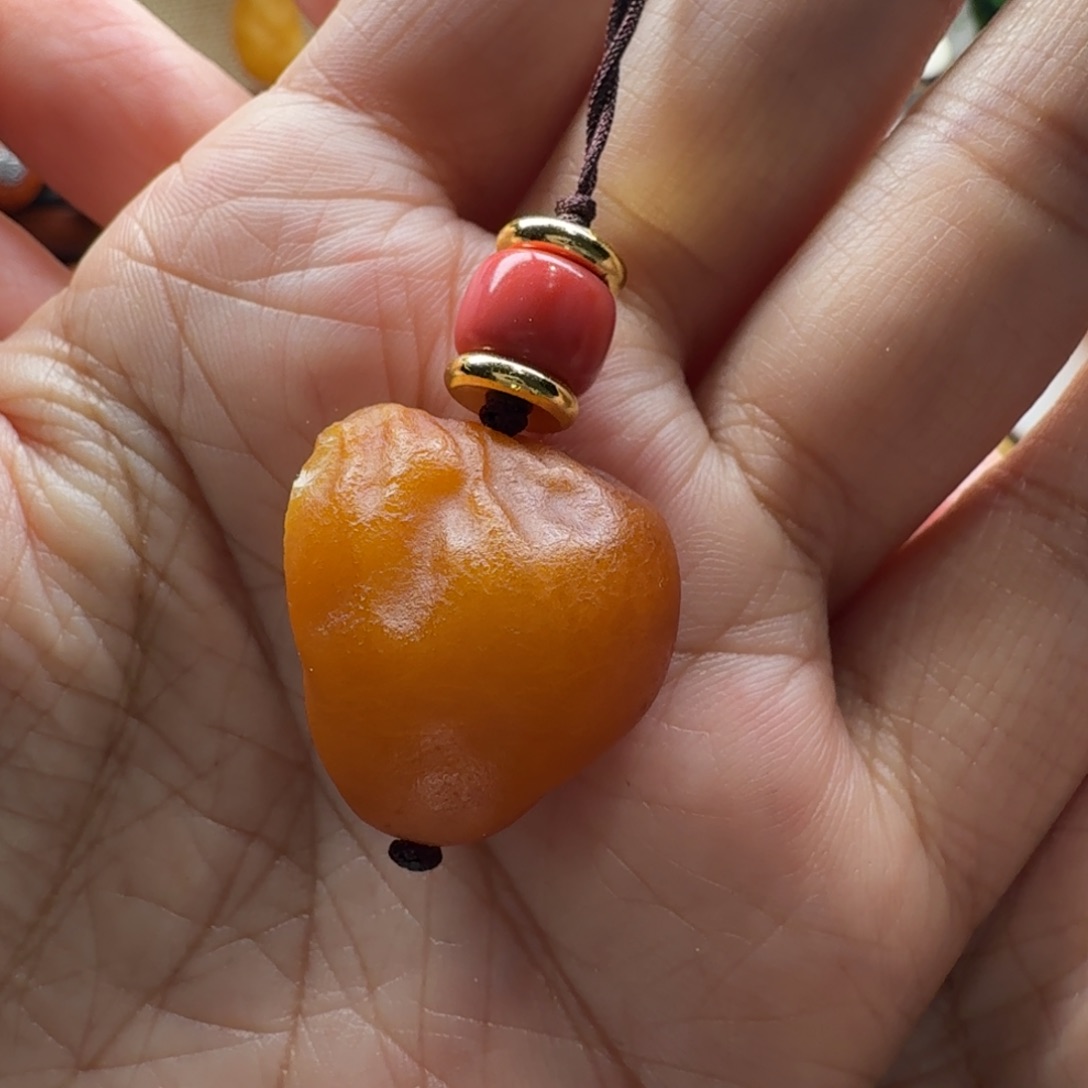 琥珀颈饰未镶嵌海漂手机挂件