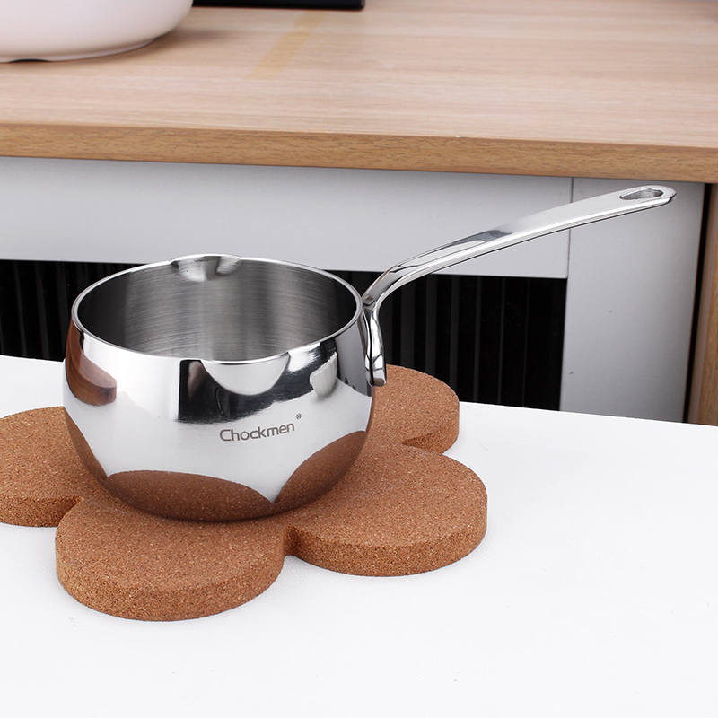 卓德铭18/10不锈钢雍华8.5cm泼油锅迷你浇汁锅热油锅