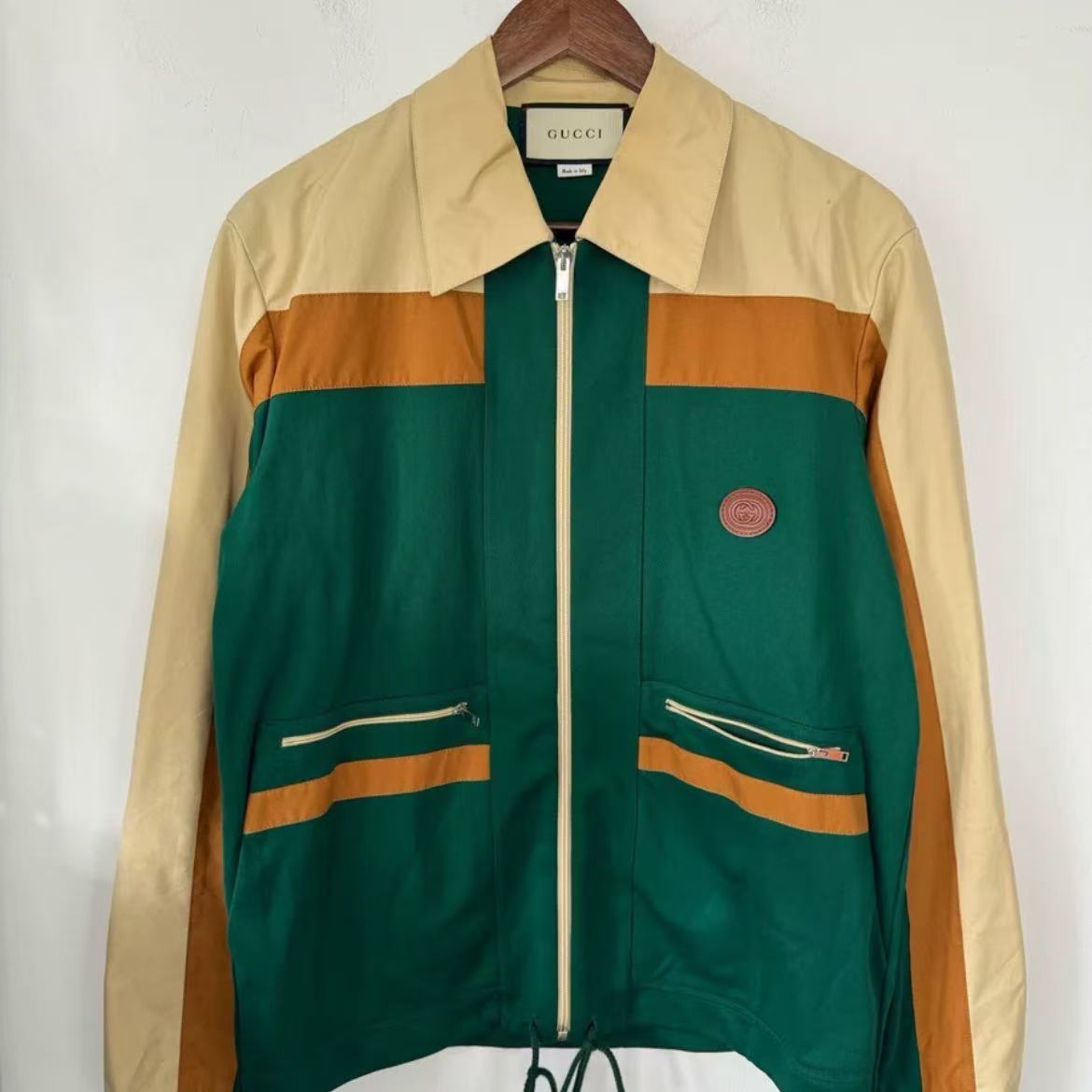 95新 GUCCI/古驰 绿色经典夹克外套/aq94