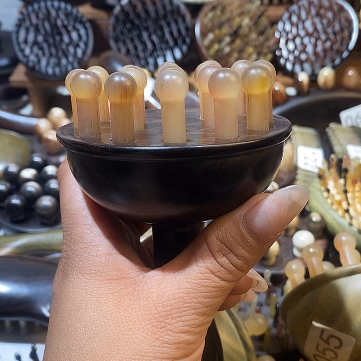 竹***紫光檀紫光檀19齿羊角