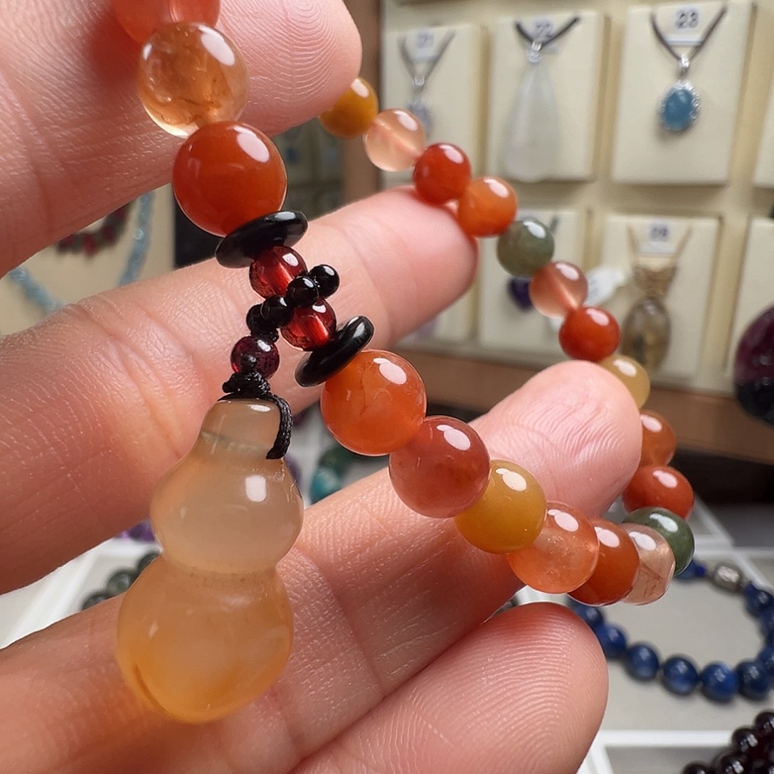 未镶嵌发晶手链天然彩发晶