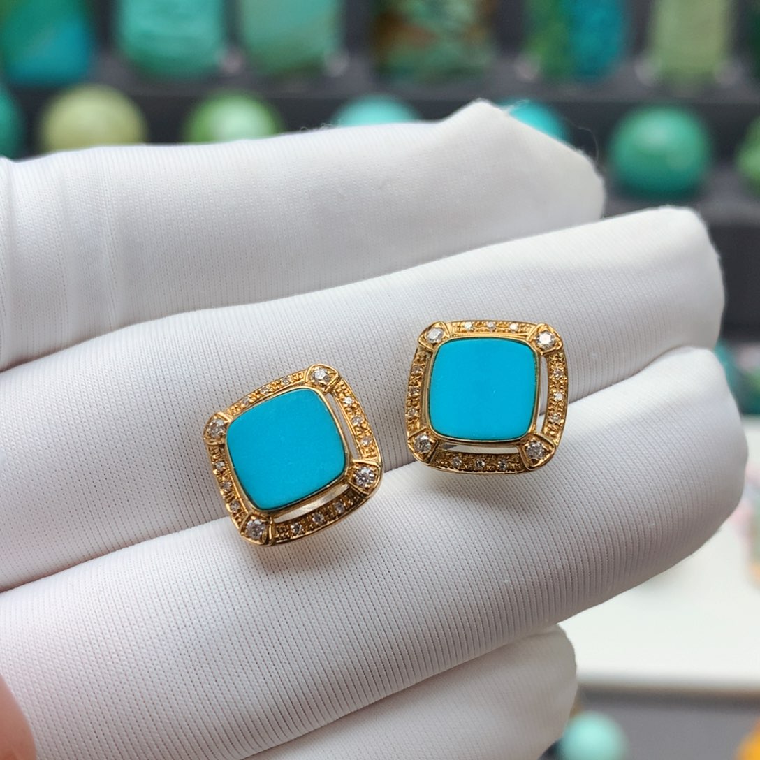 绿松石其他18K金镶嵌