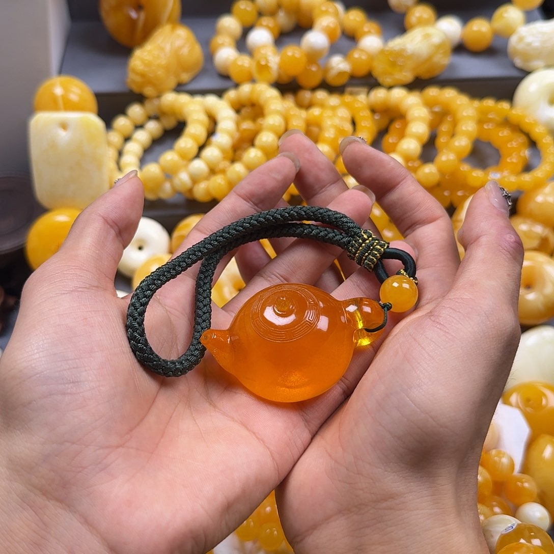 蜜蜡珠宝奇石未镶嵌把把壶