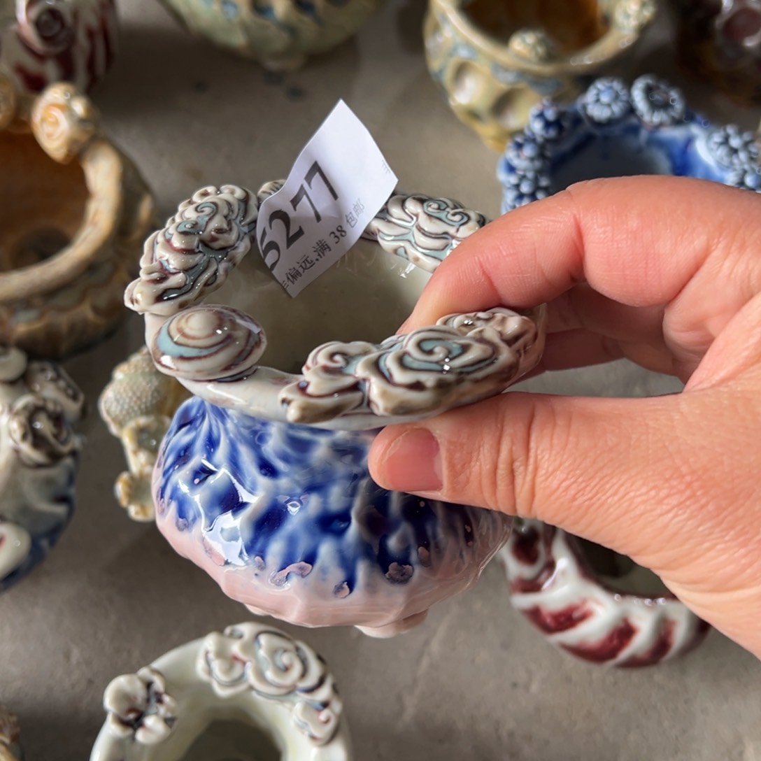 陶瓷景德镇手工花盆