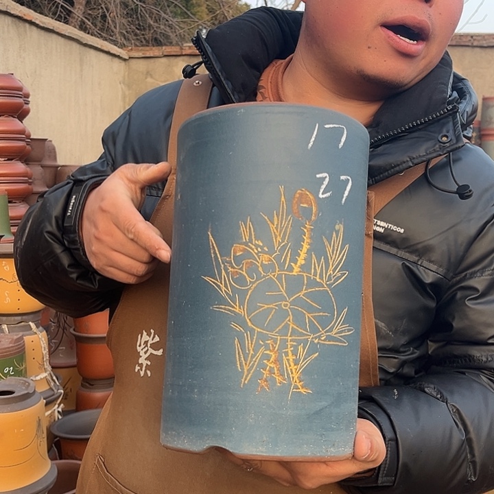 紫砂紫砂花盆盆栽