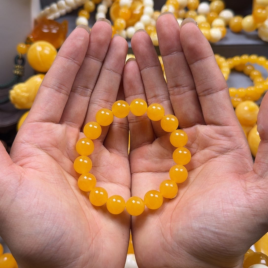 蜜蜡珠宝奇石未镶嵌同料12mm