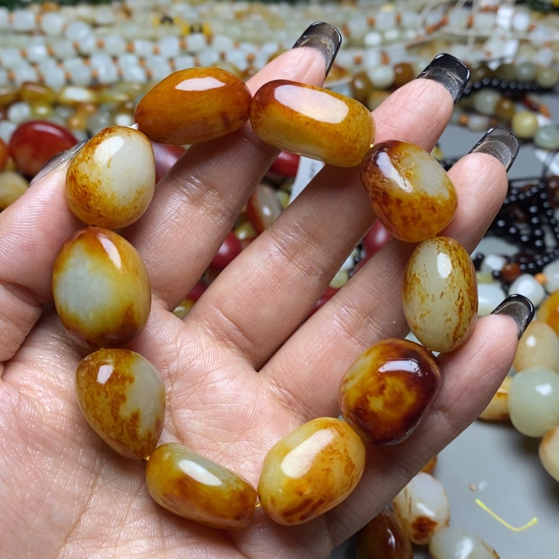 和田玉手链未镶嵌云*