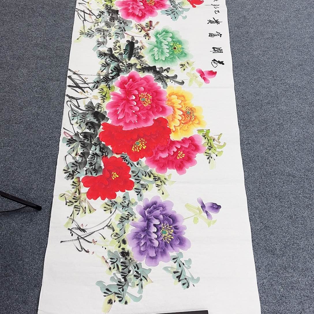 国画作品小姐姐放漏中