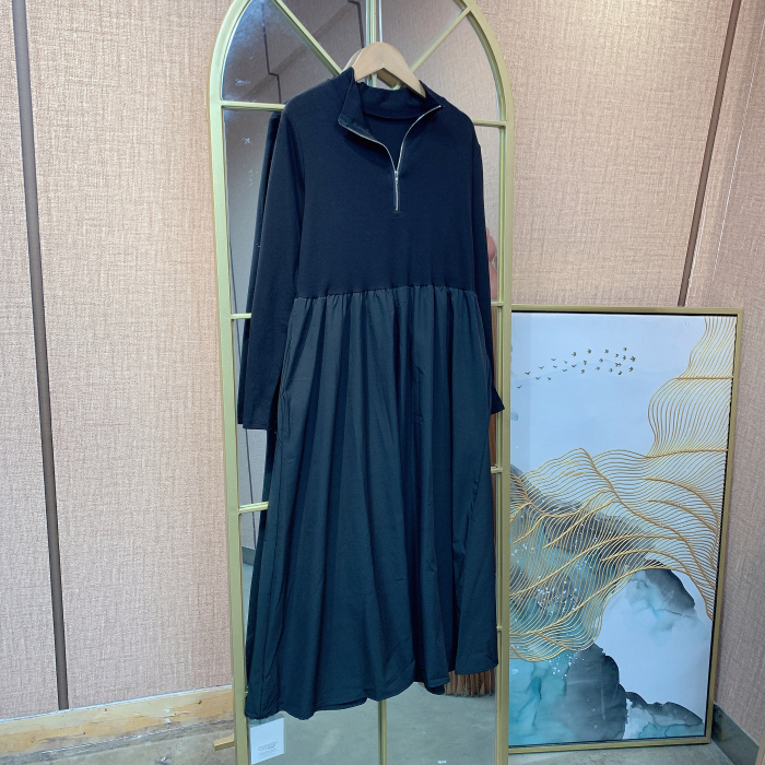 KK139孕妇黑色连衣裙M90-120 XL140 2XL150