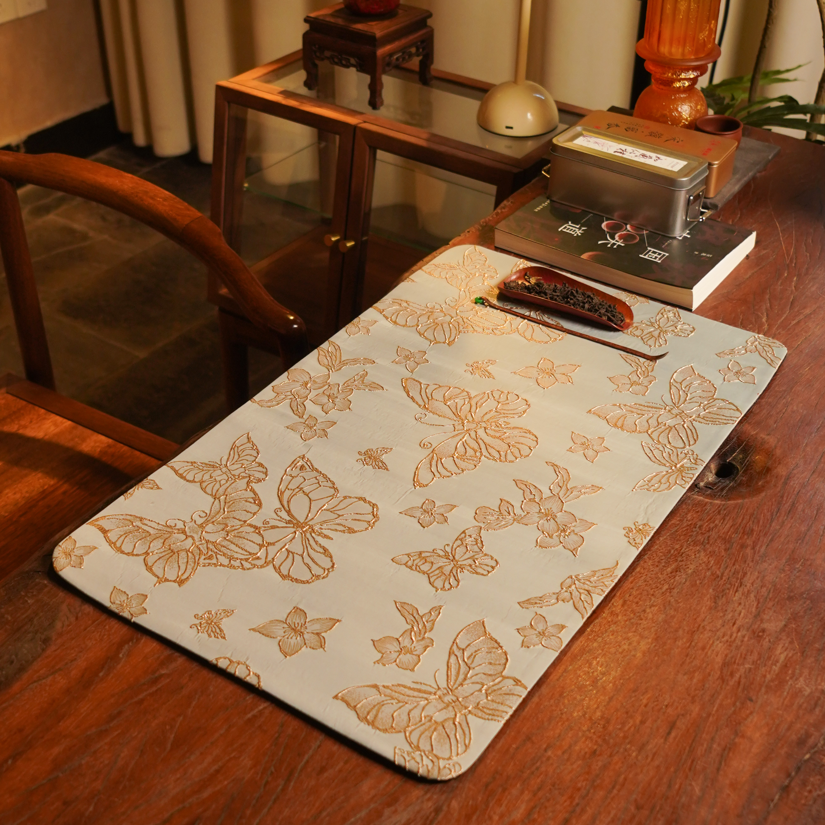 伴斤好物  白蝴蝶茶席  茶具中式茶道喝茶用银 DWC1564