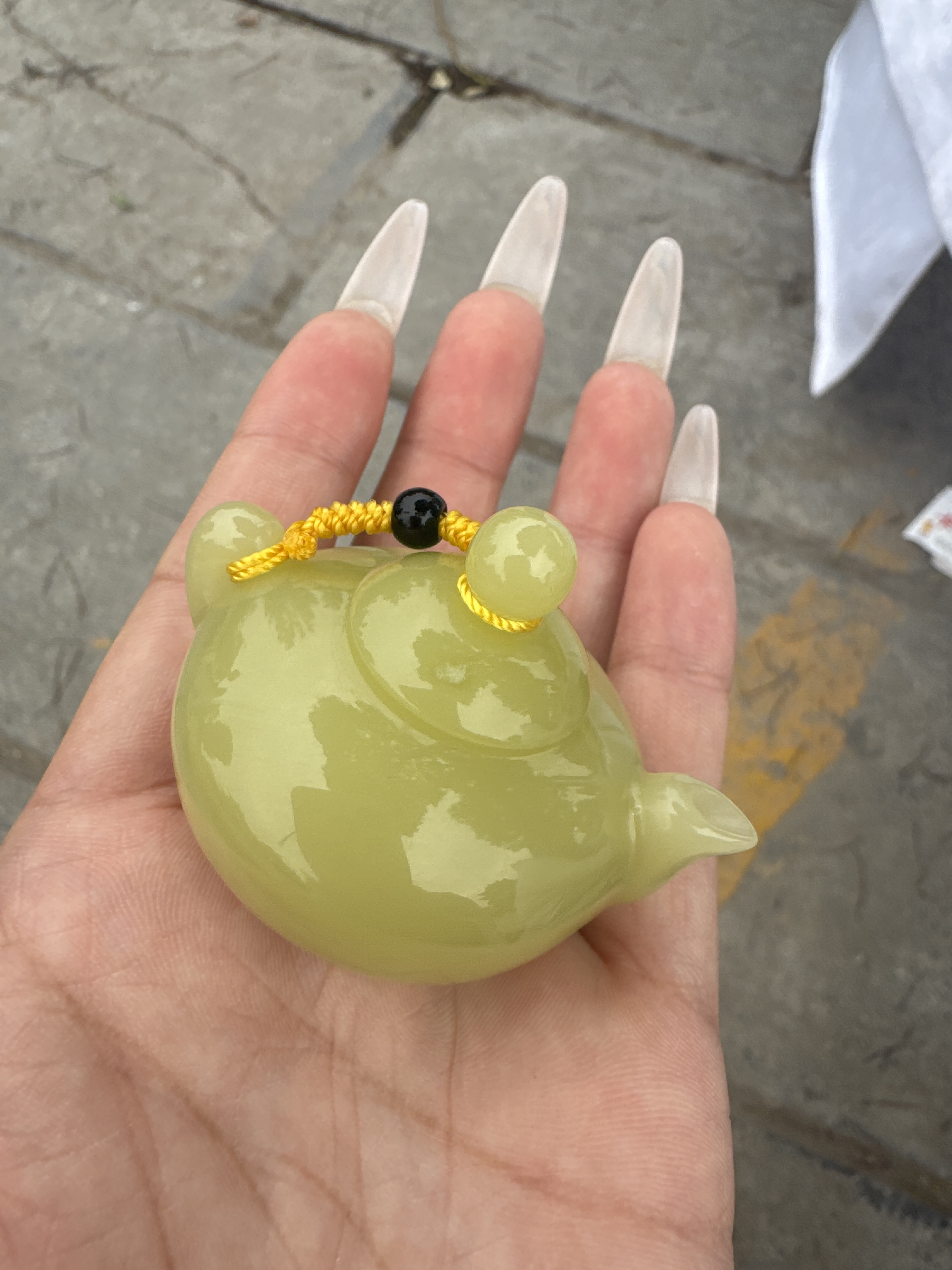 高端精品鸡油黄把把壶手把件