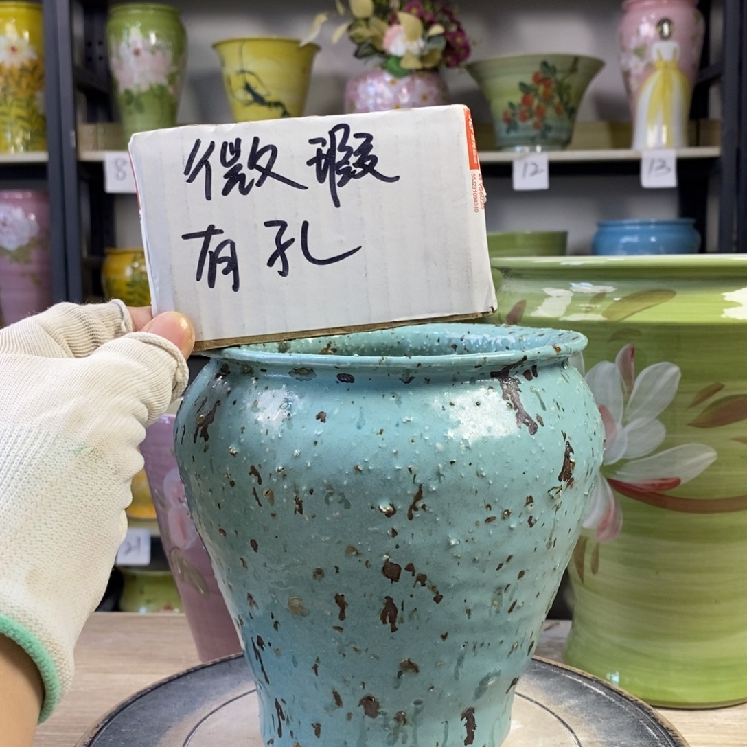 景德镇手工手绘陶瓷花盆