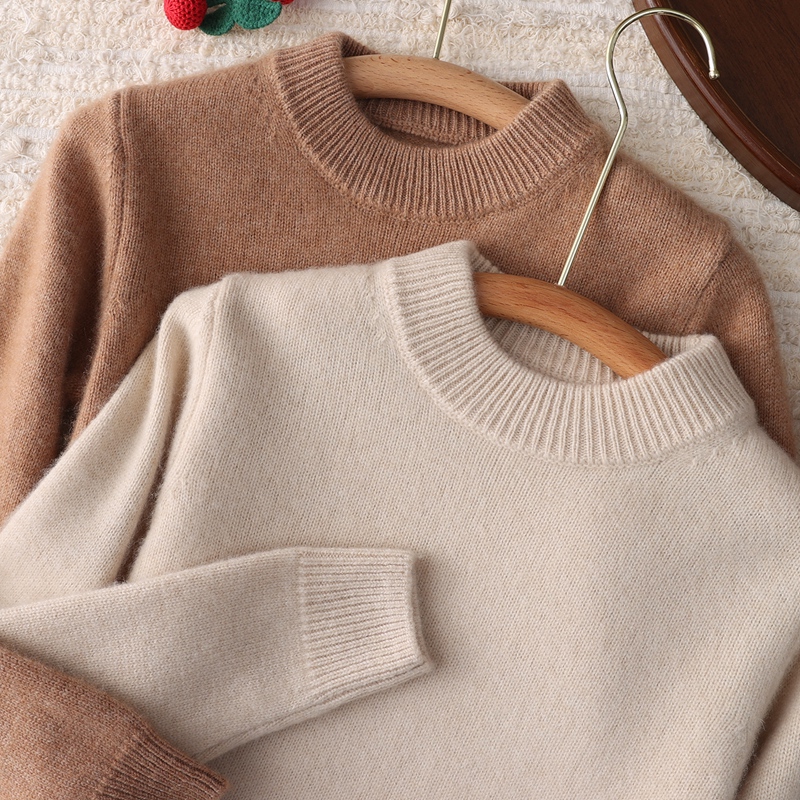 儿童羊绒衫套头毛衣宝宝圆领打底衫男女童针织毛衣软糯暖和中大童