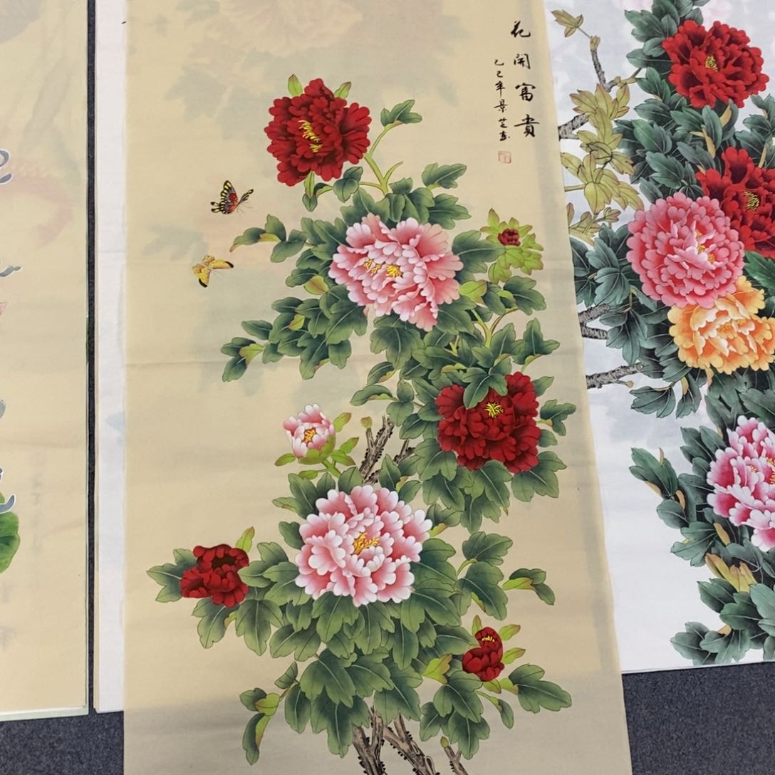 国画尺寸140✖️70四尺工笔手绘画