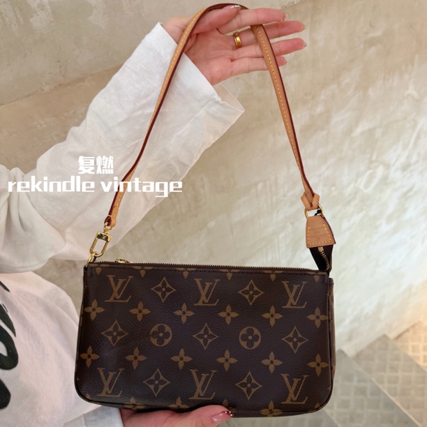 95新 LouisVuitton/路易威登 复燃精选/老花大麻将单肩包20年