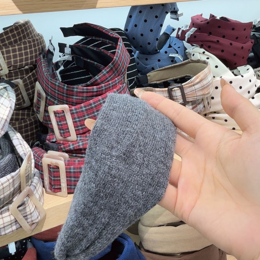 三醋酯纤维灰色宽发箍1111