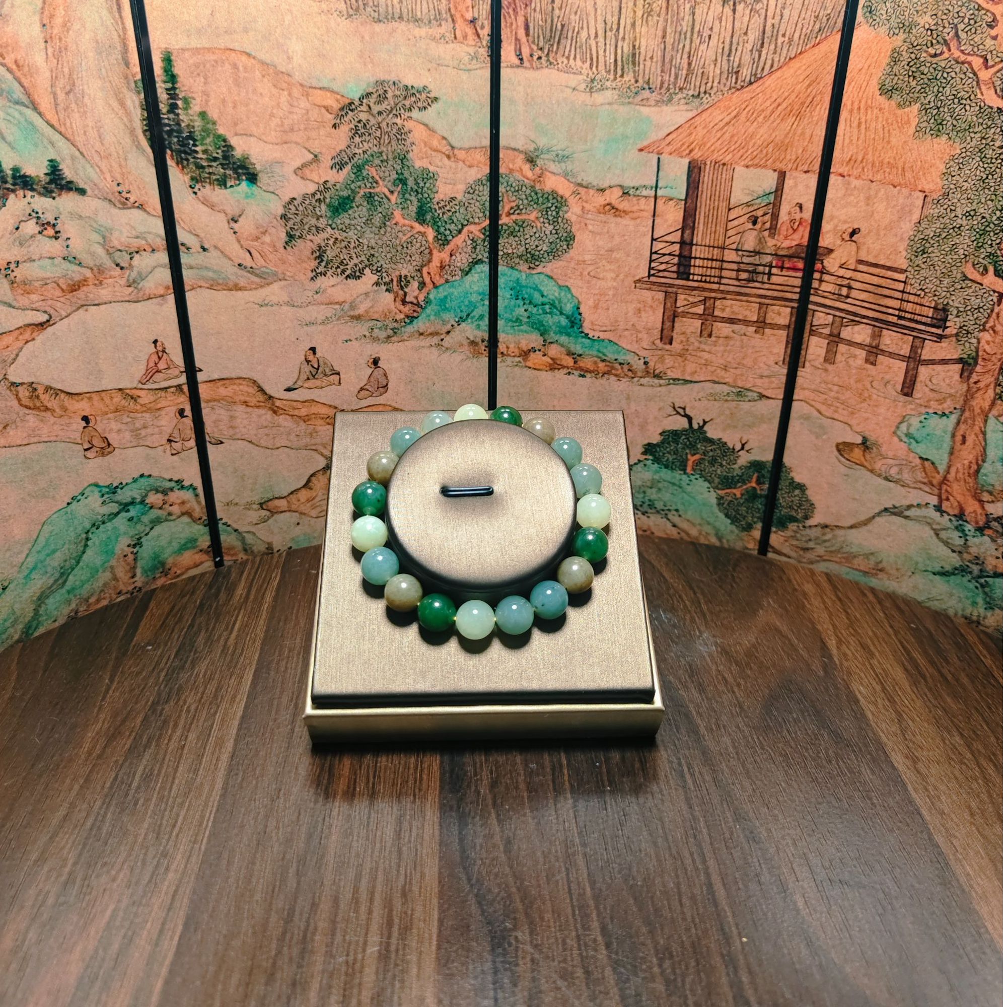 E和田玉多宝圆珠手串（卡10）1791