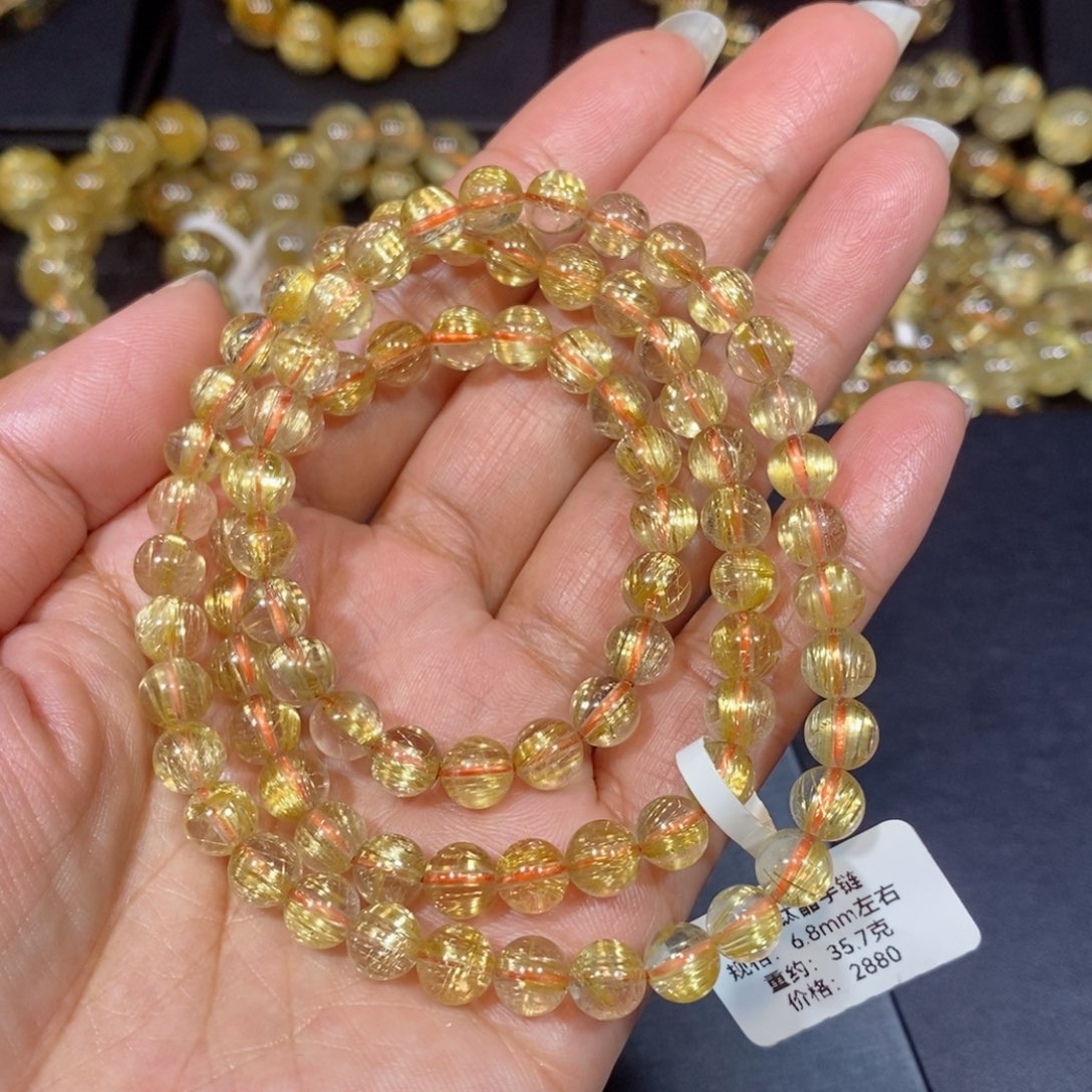 水晶手链未镶嵌?****?手链6.8m m