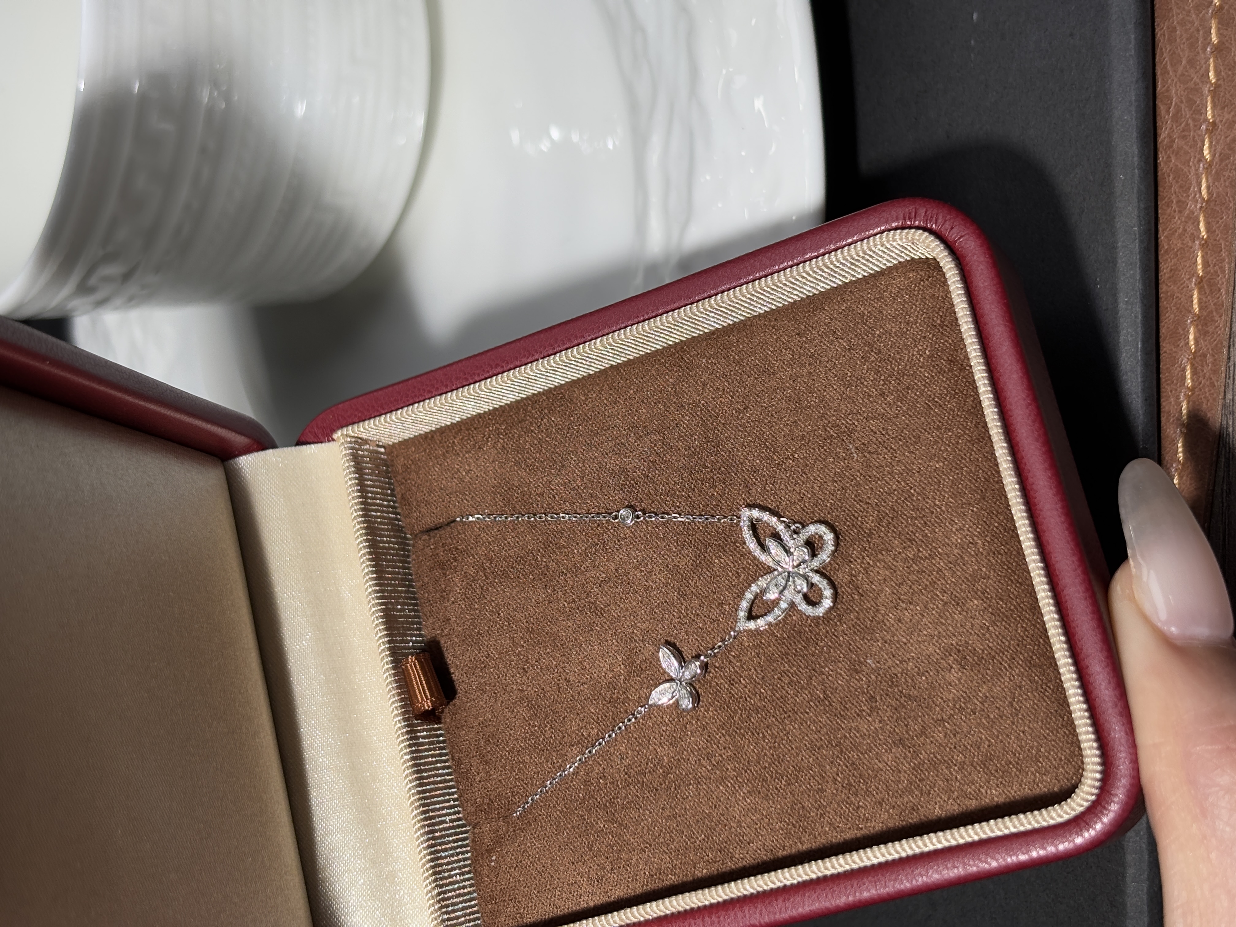 【千盟珠宝】18k 双蝴蝶套链