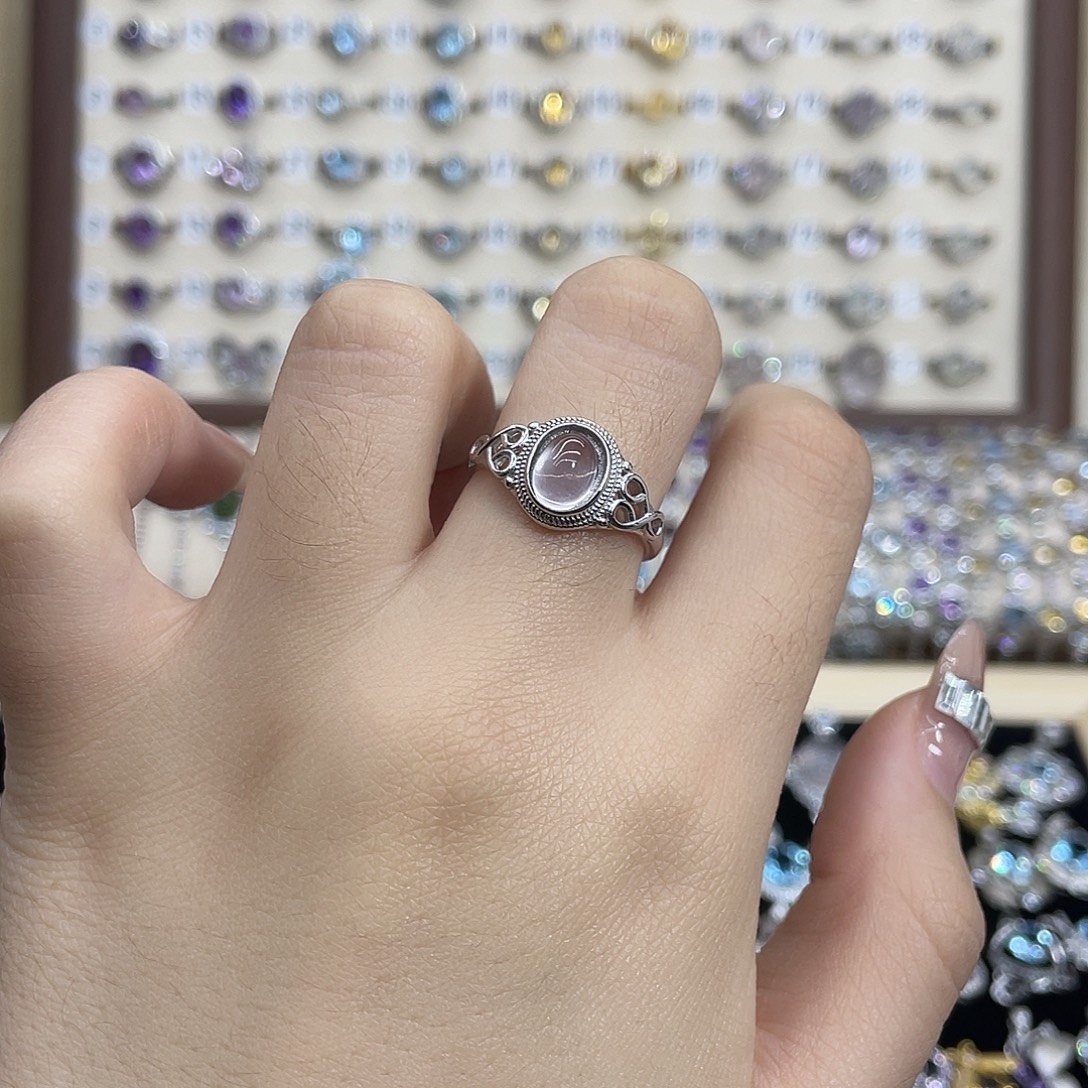 六****银S925镶嵌戒指芙蓉石