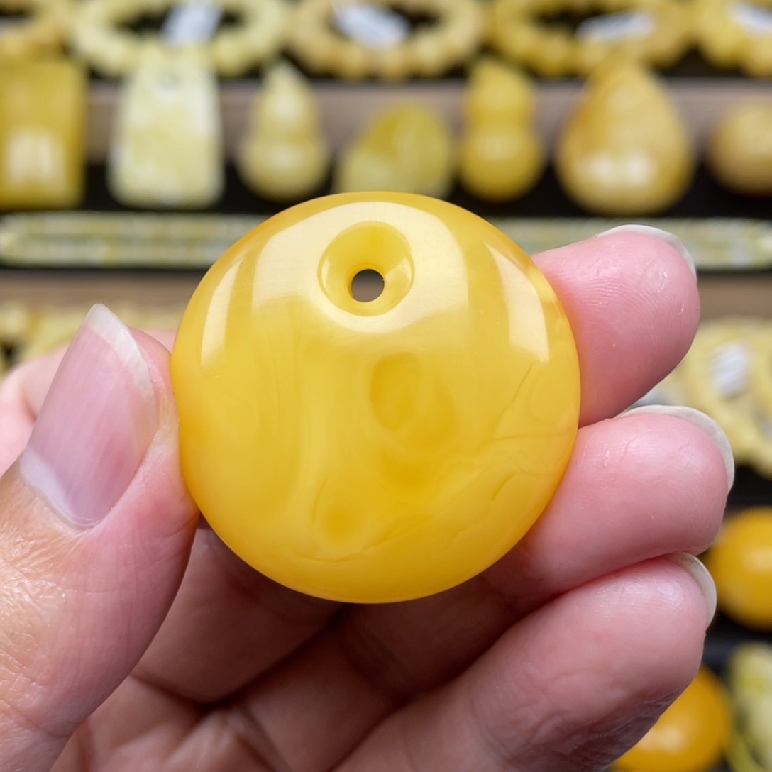 琥珀裸石未镶嵌琥珀蜜蜡