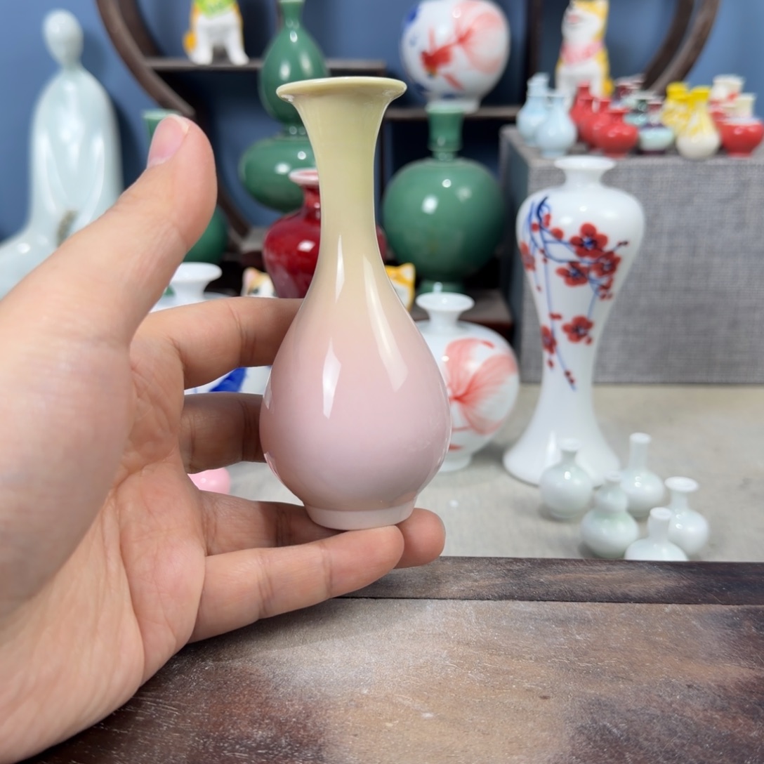 陶瓷手工小花器摆件