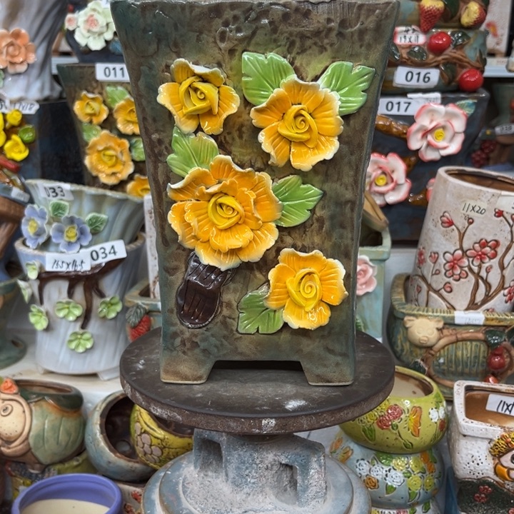 紫砂花盆粗陶材质多肉花盆