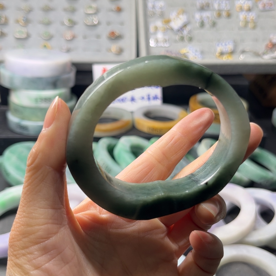 定制翡翠30未镶嵌天然翡翠手镯定制