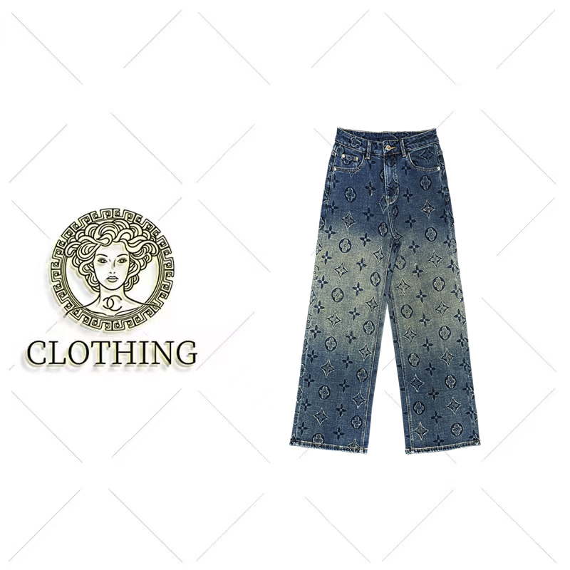 【CLOTHING/原创设计A】FA25早秋时尚浅蓝绮梦牛仔裤5096