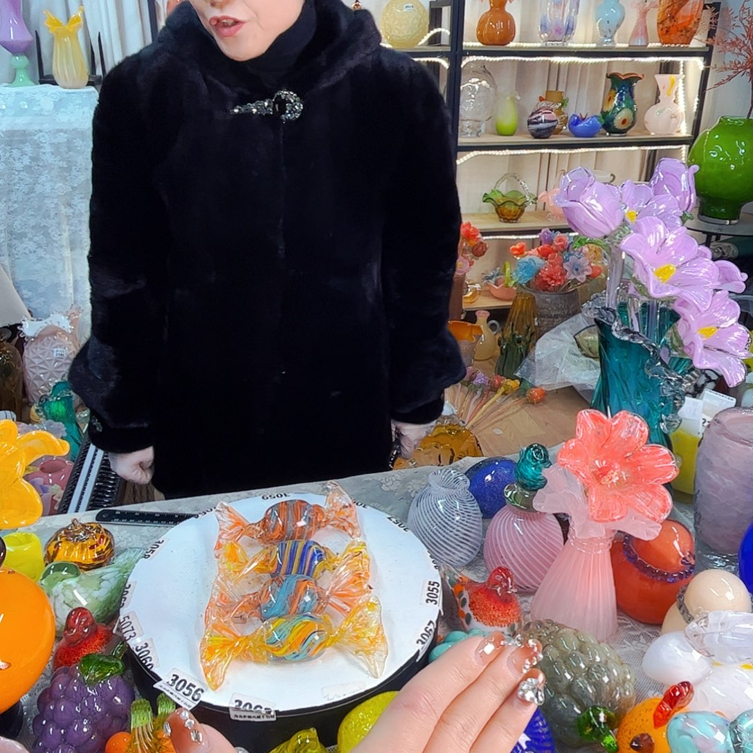 4个糖果家悦美居琉璃摆件