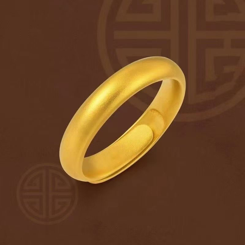 合金戒指 时尚款的磨砂开口磨砂戒指（卡4）