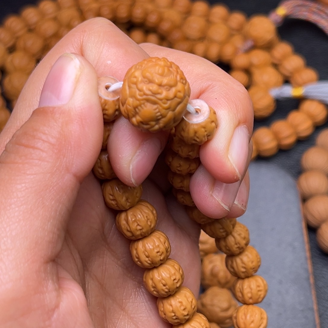 猴头核桃吊坠真****生貔貅15颗手串